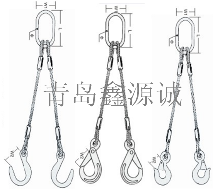 DOLECO雙腿成套壓制鋼絲繩索具（麻芯）